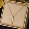 Zirconia Cross Pendant Necklace