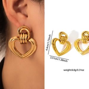 Intertwined Hoop Earrings - Gold Plated