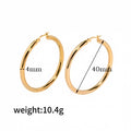 18K Gold Plated Hoop Earrings (40mm)