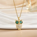 Crystal Owl Pendant Necklace