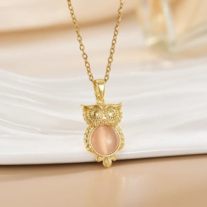 Crystal Owl Pendant Necklace