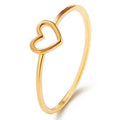 Hollow Heart Stackable Ring