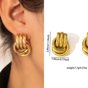 Intertwined Hoop Earrings - Gold Plated