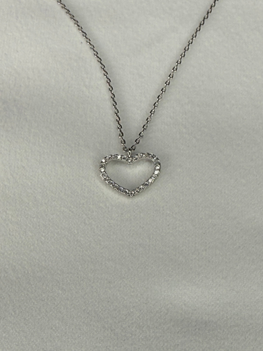Zirconia Heart Pendant Necklace