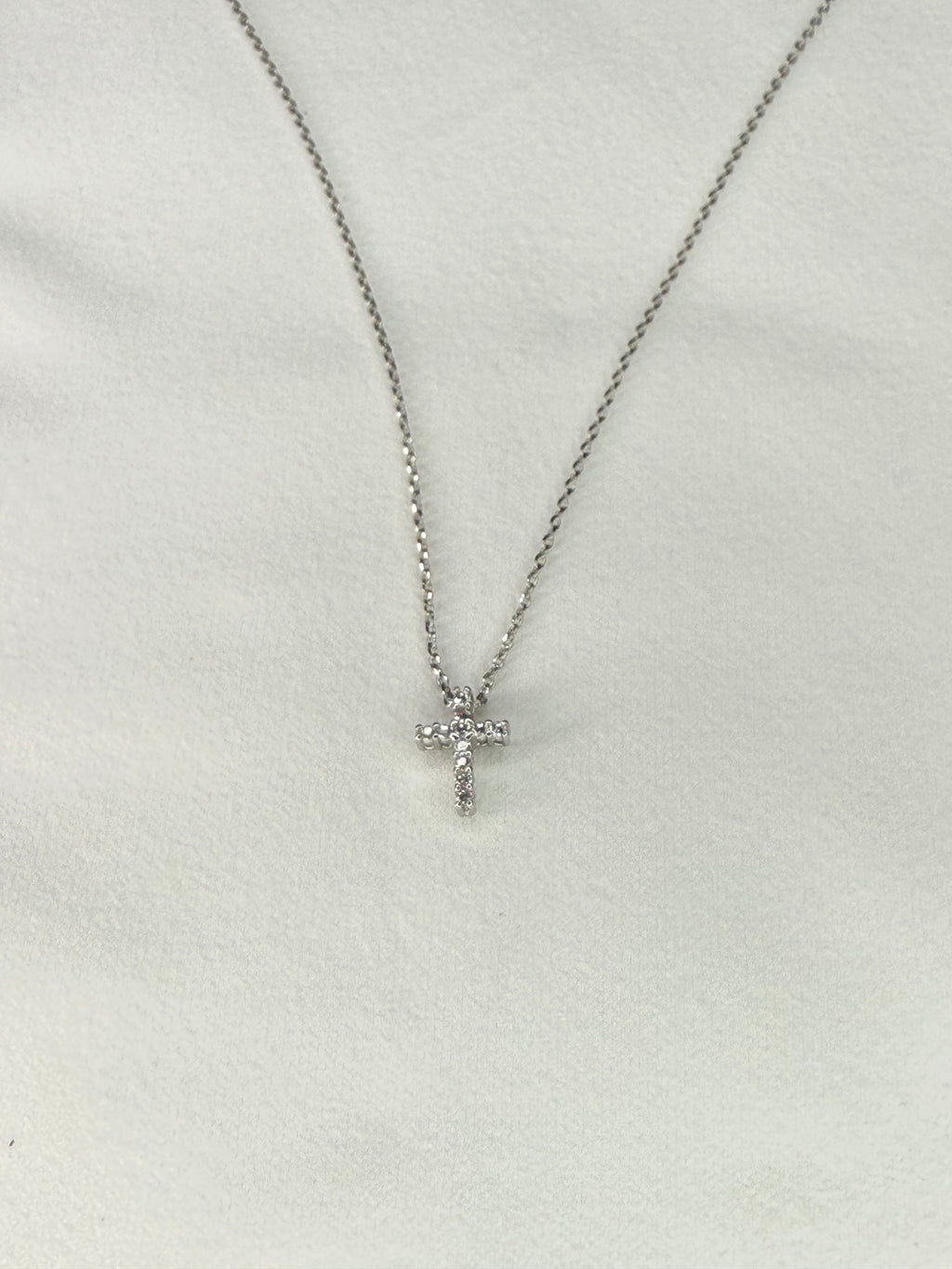 Cross Pendant Necklace - Cubic Zirconia