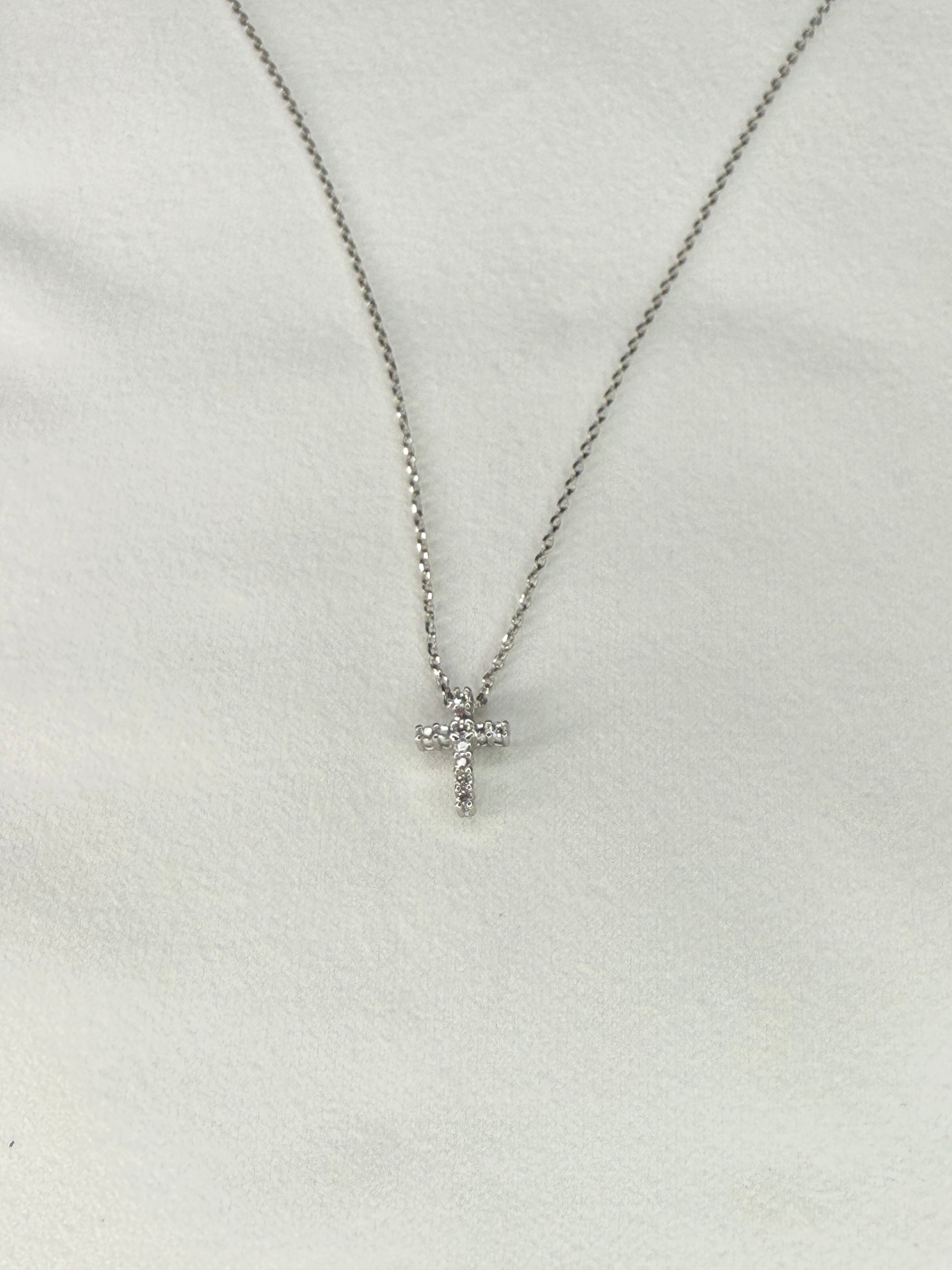 Cross Pendant Necklace - Cubic Zirconia