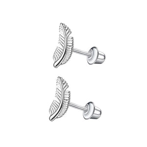 Stainless Steel Stud Earrings - Zircon