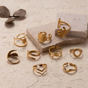 Adjustable Rings - Gold Plated