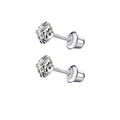 Stainless Steel Stud Earrings - Zircon