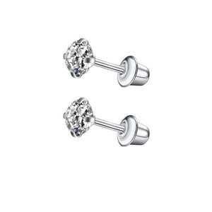 Stainless Steel Stud Earrings - Zircon