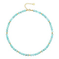 Bohemian Handmade Turquoise Tiger Eye Beaded Necklace